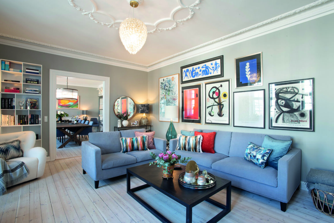 Sofa med smukke farver